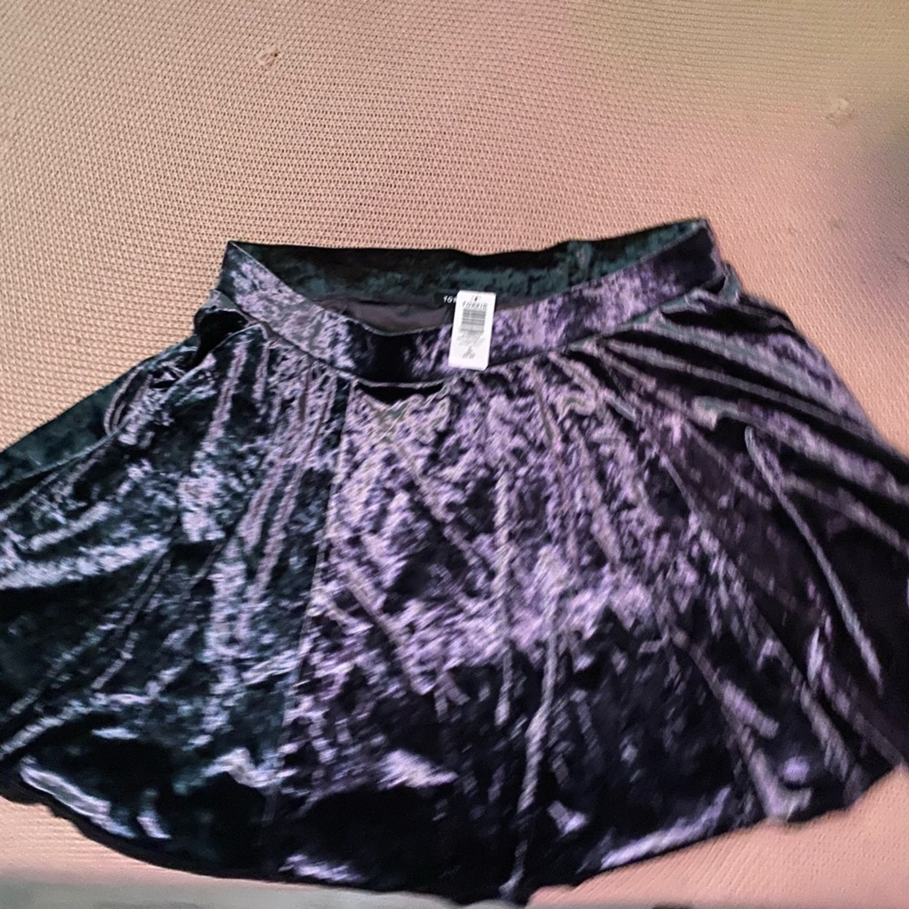 Gray velvet skirt